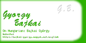 gyorgy bajkai business card