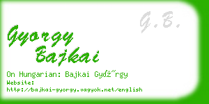 gyorgy bajkai business card